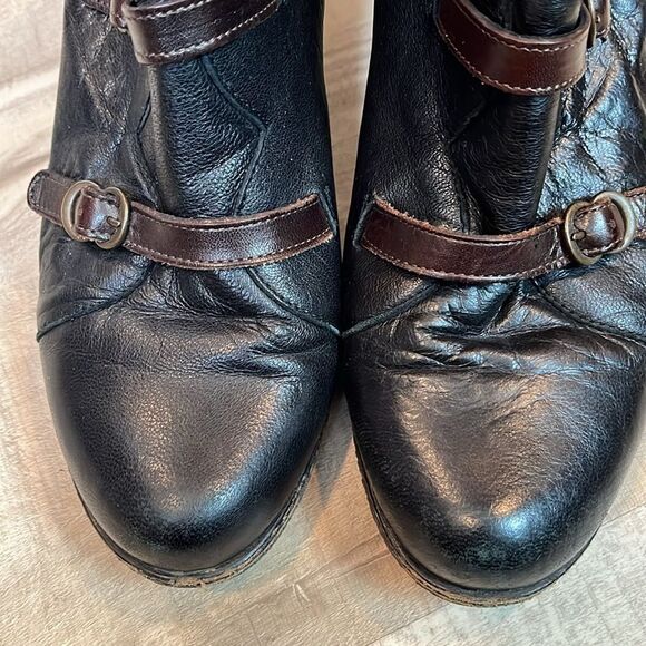 Eric Michael wedge soft leather buckle ankle boots size 40 / US 9.5-10 - Picture 7 of 9